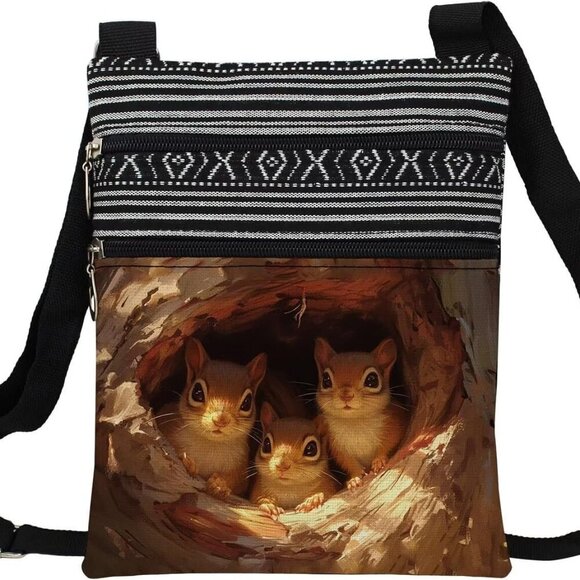 Crossbody Bag Ethnic Pattern Small Phone Wallet Adjustable Strap - Picture 1 of 7